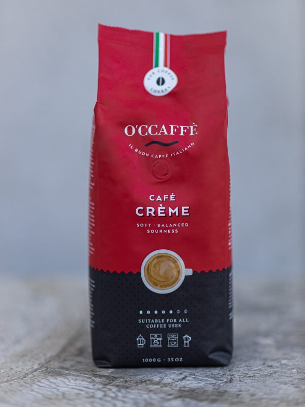 káva O'CCAFFÈ Café Crème rosso 1000g O'CCAFFÈ Café Crème Rosso