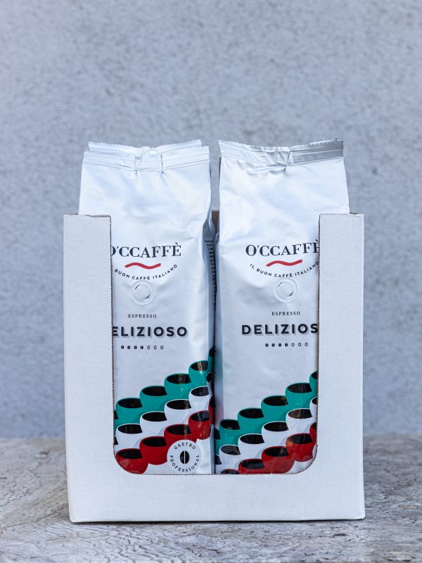 káva Espresso Delizioso GASTRO PROFESIONAL 1000g O'CCAFFÈ Espresso Delizioso – 5+1 × 1 kg
