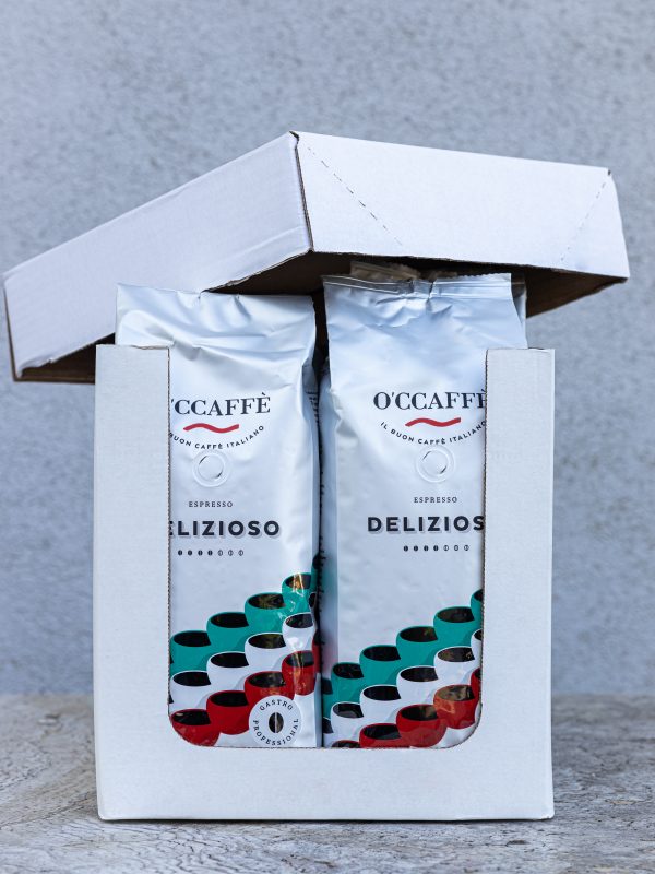 káva Espresso Delizioso GASTRO PROFESIONAL 1000g O'CCAFFÈ Espresso Delizioso – 5+1 × 1 kg