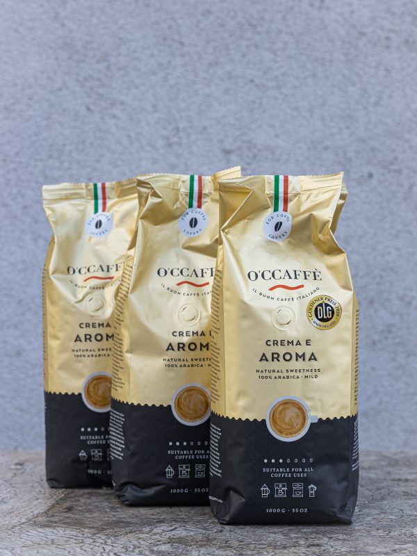 káva Crema e Aroma 100% Arabica 1000g O'CCAFFÈ Crema e Aroma