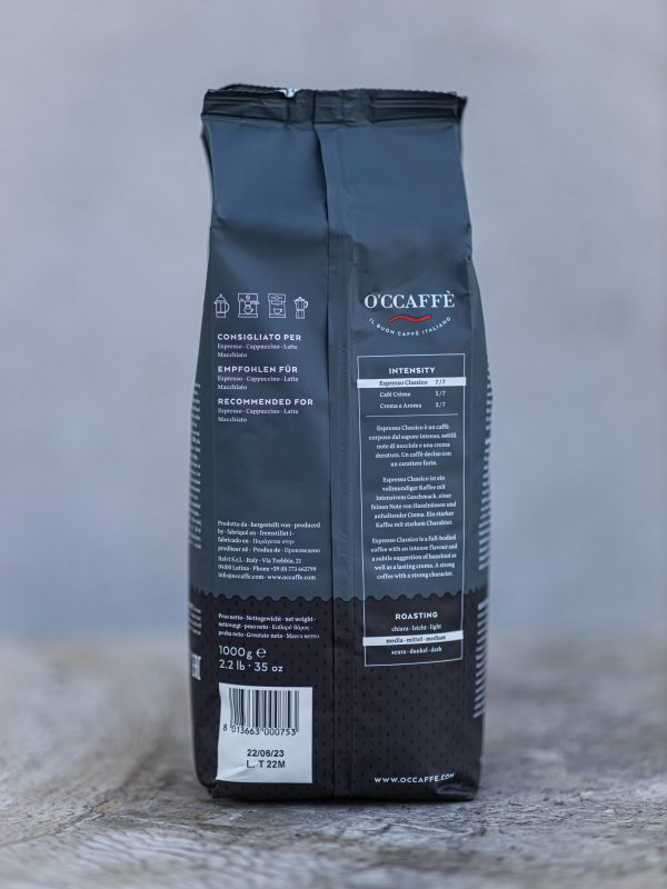 káva Espresso Classsico 1000g occaffe O'CCAFFÈ Espresso Classico