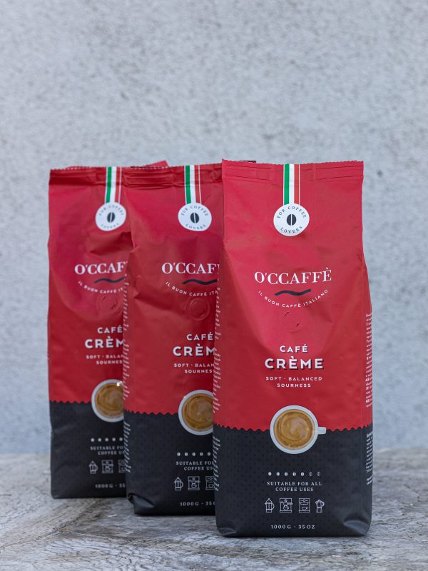 káva O'CCAFFÈ Café Crème rosso 1000g O'CCAFFÈ Café Crème Rosso