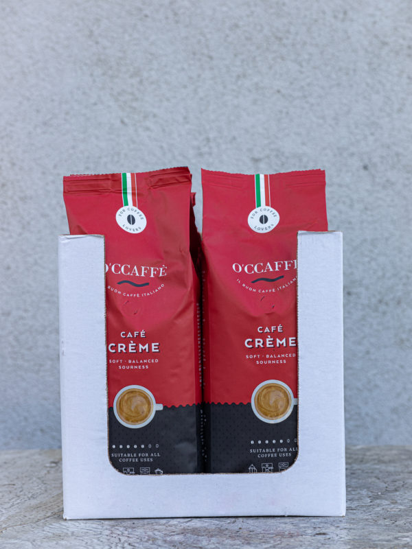 káva O'CCAFFÈ Café Crème rosso 1000g O'CCAFFÈ Café Crème Rosso – 5+1 × 1 kg