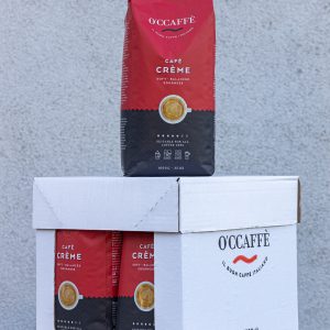 káva O'CCAFFÈ Café Crème rosso 1000g zrnková káva cafe creme rosso