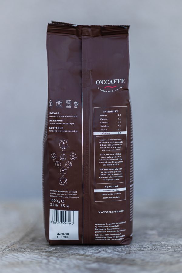 káva Cafe Creme GASTRO PROFESIONAL 1000g O'CCAFFÈ Café Crème Gastro