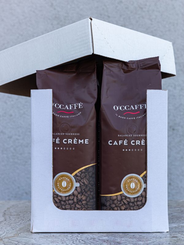 káva Cafe Creme GASTRO PROFESIONAL 1000g O'CCAFFÈ Café Crème Gastro – 5+1 × 1 kg